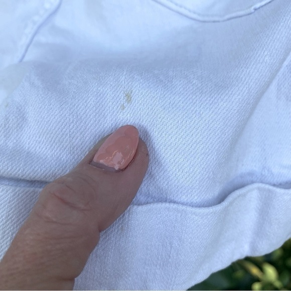 BANANA Republic Classic white cuffed shorts with pockets belt loops size 2 - Picture 4 of 8